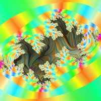 Schnitt durch ein 3D-Julia-Fraktal
                        (invers)