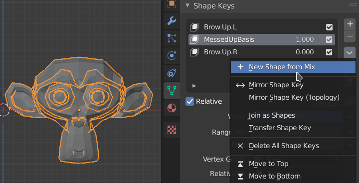 Restore basis shape key